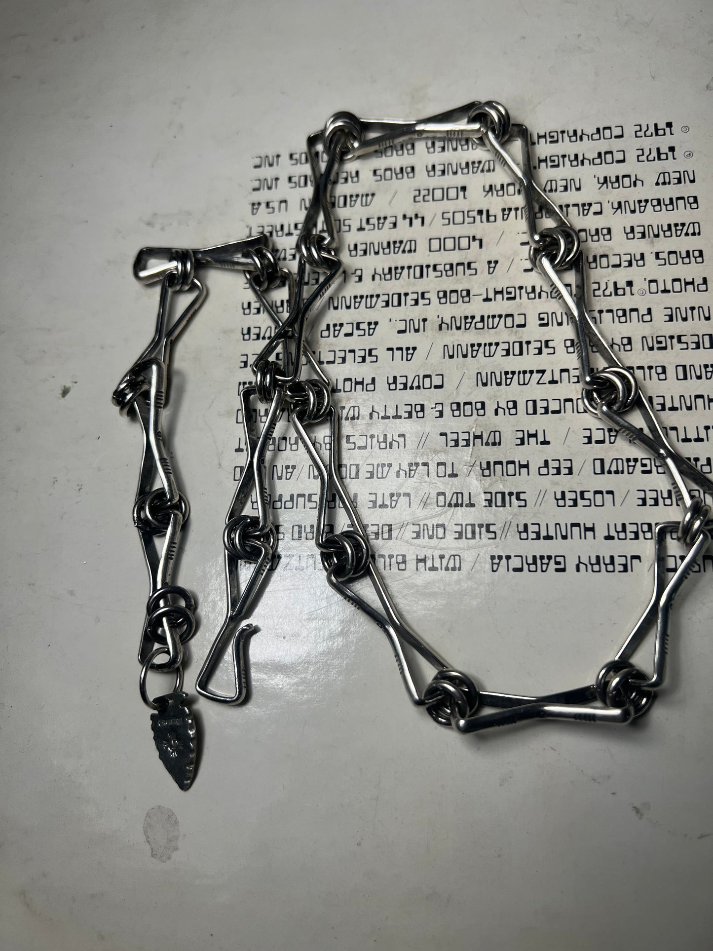 Hand stamped chain hour glass