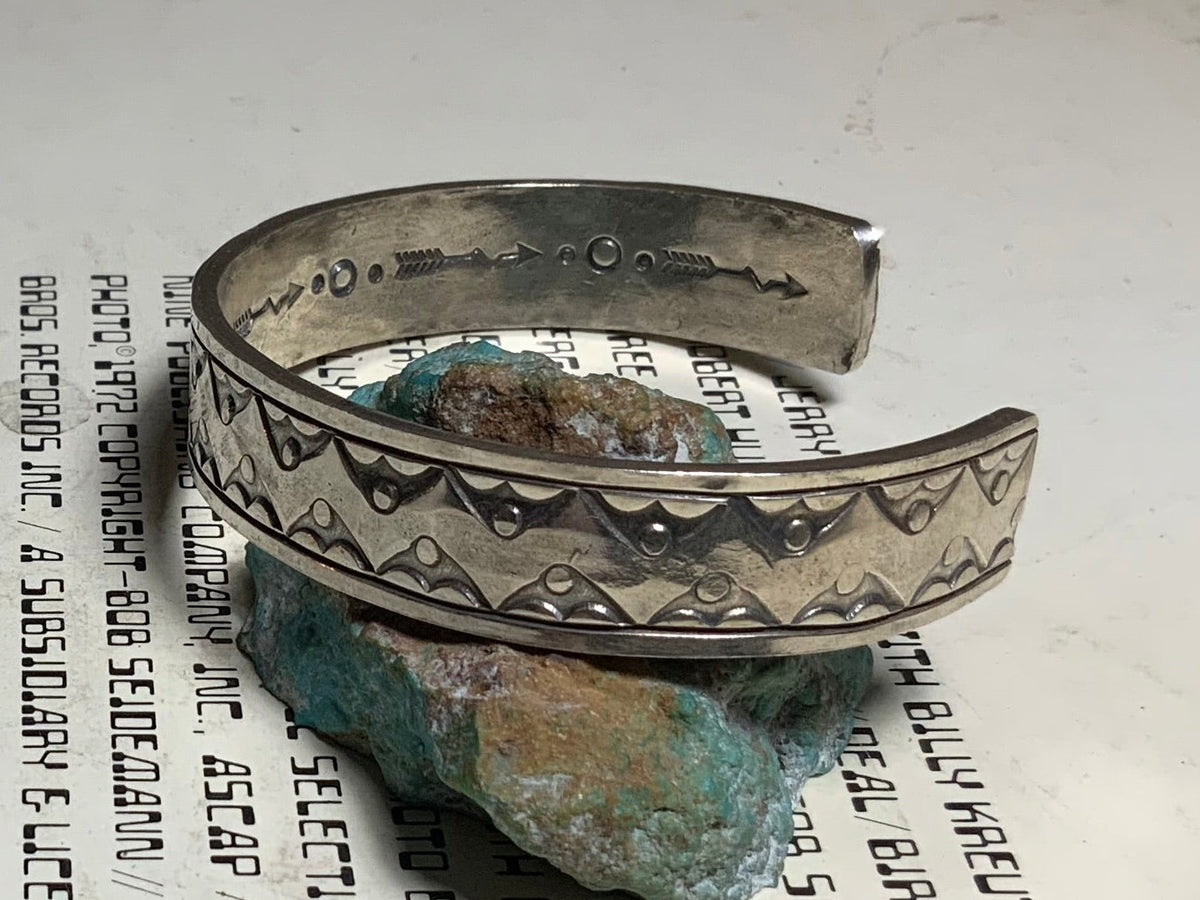 Hand stamped sterling bracelet