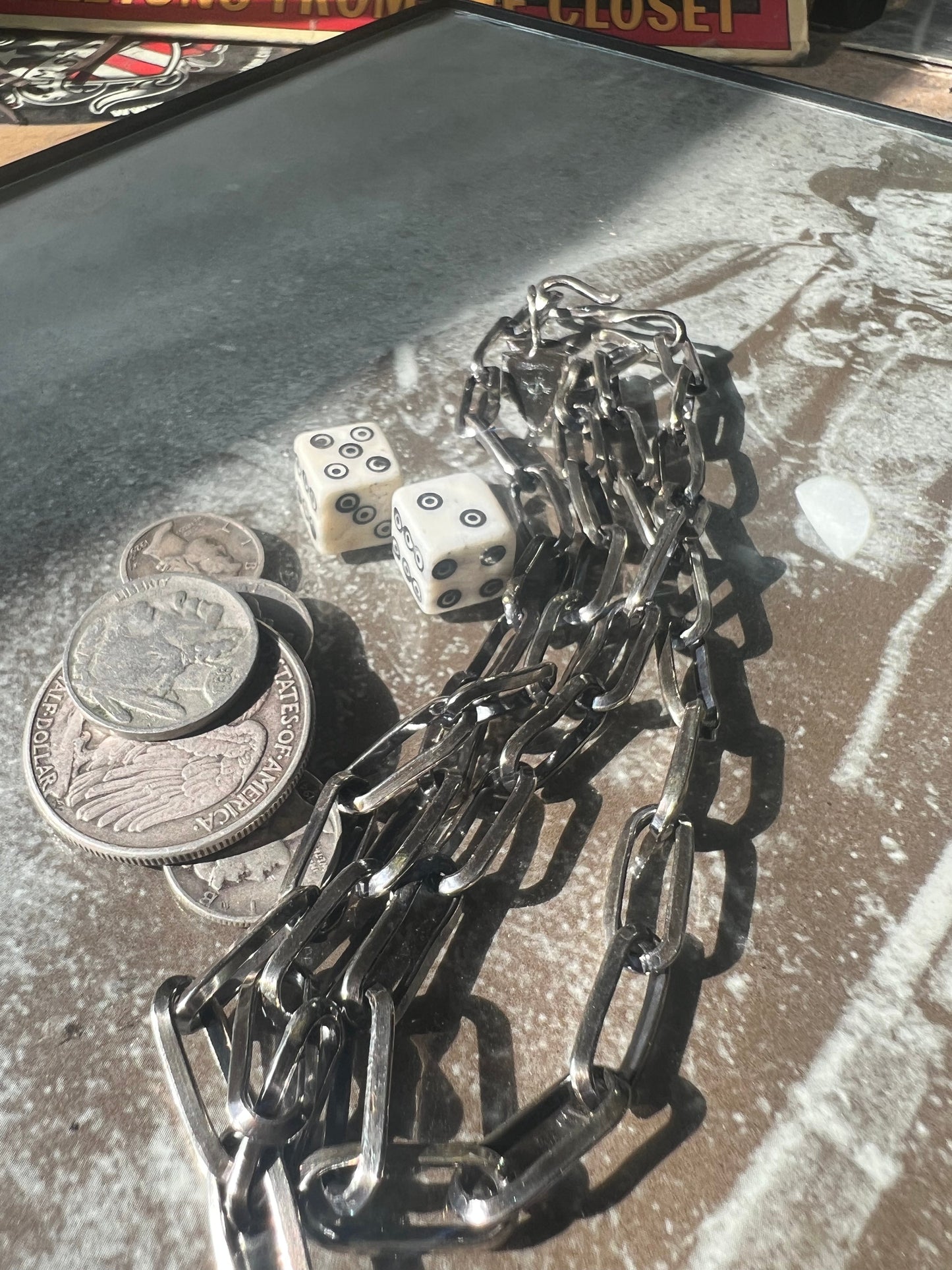 Smooth Triangle Hand Made Chain 24”