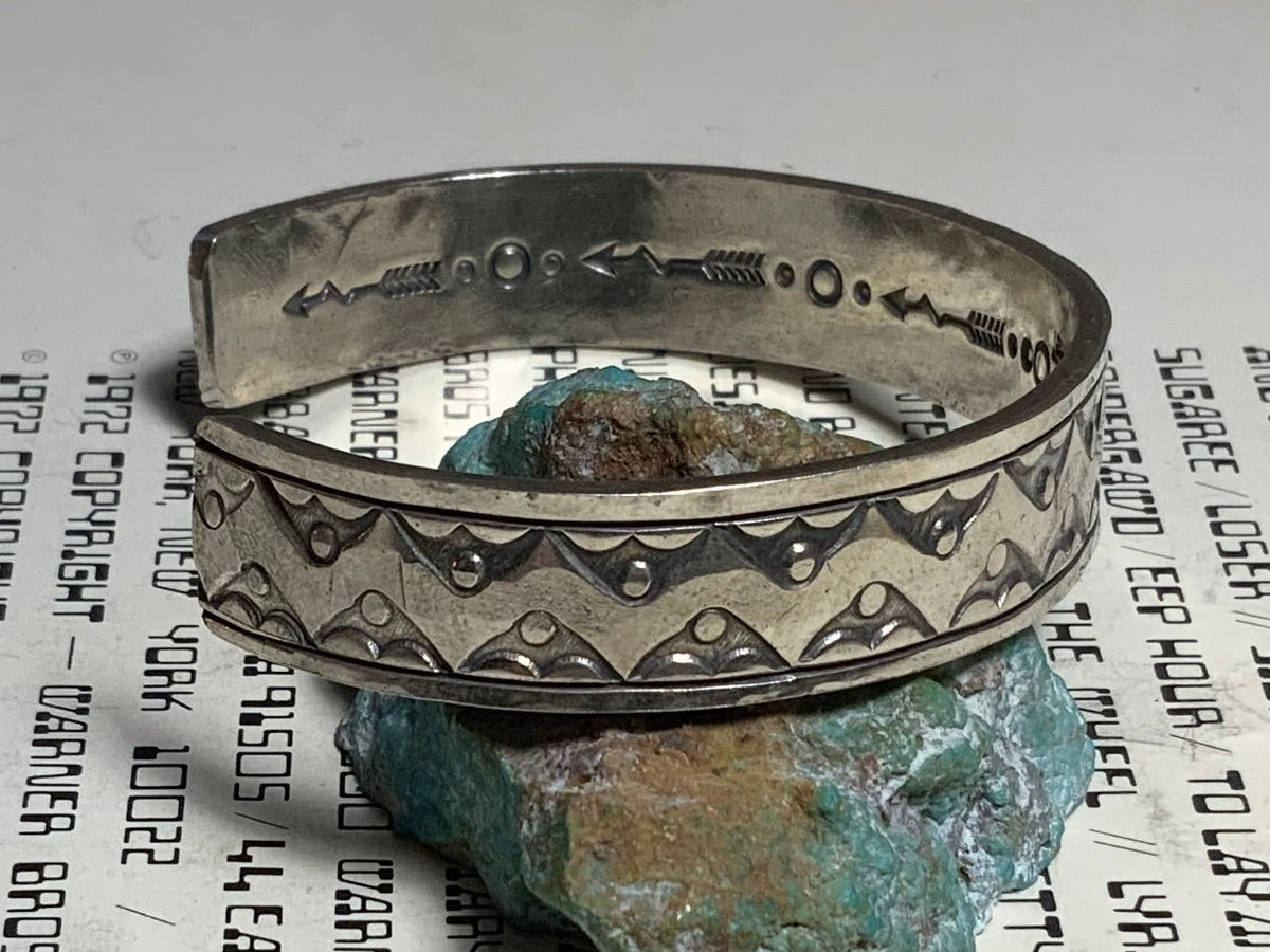 Hand stamped sterling bracelet