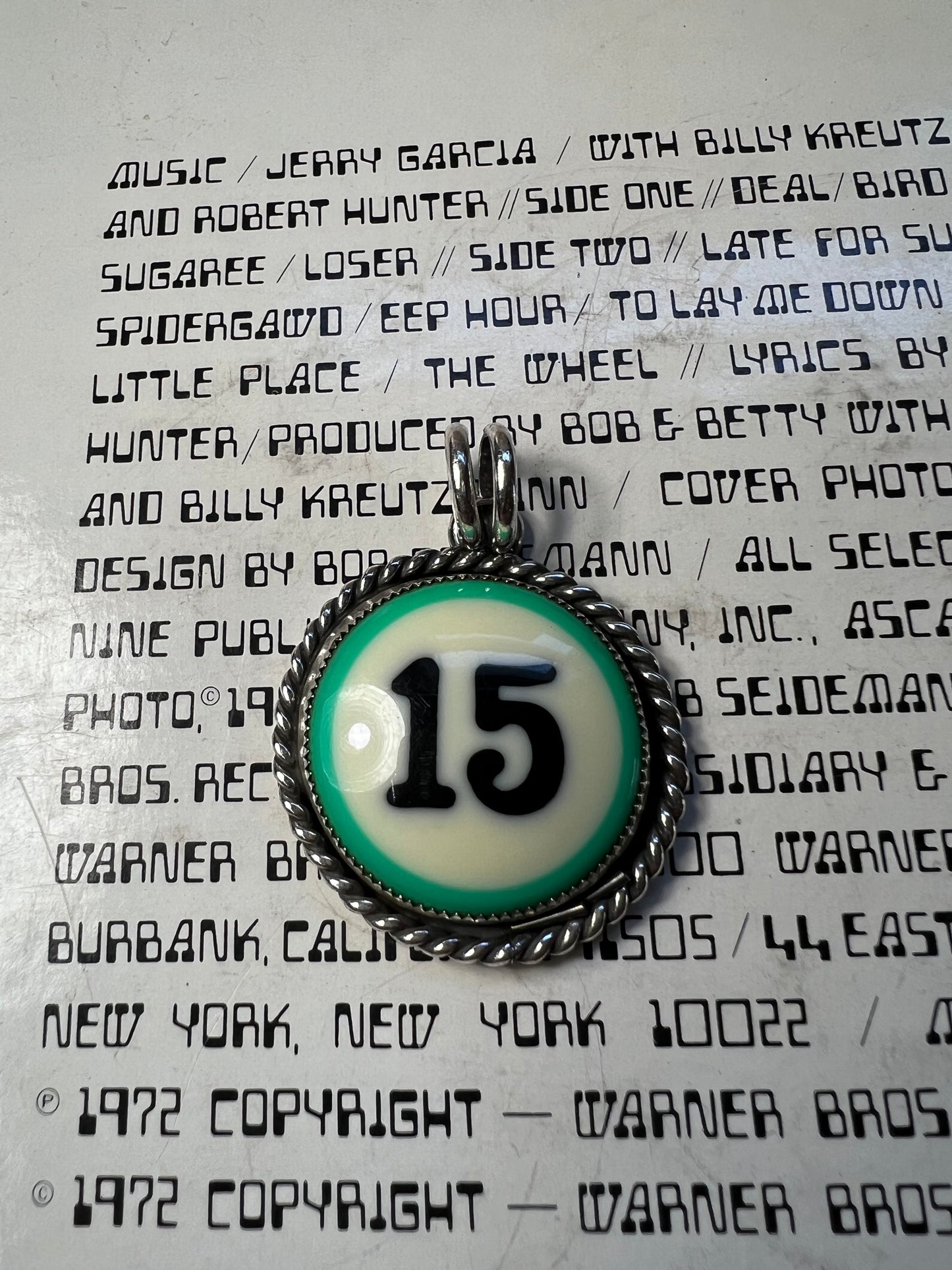 Billiard ball pendant