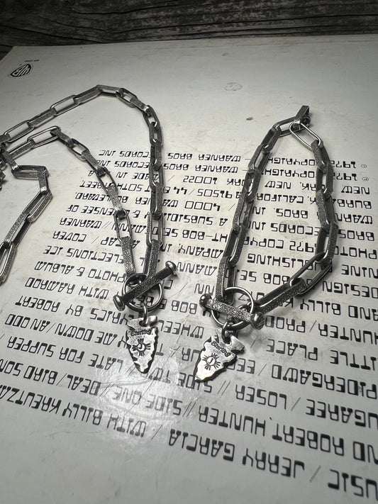 Stingray sterling silver chain set