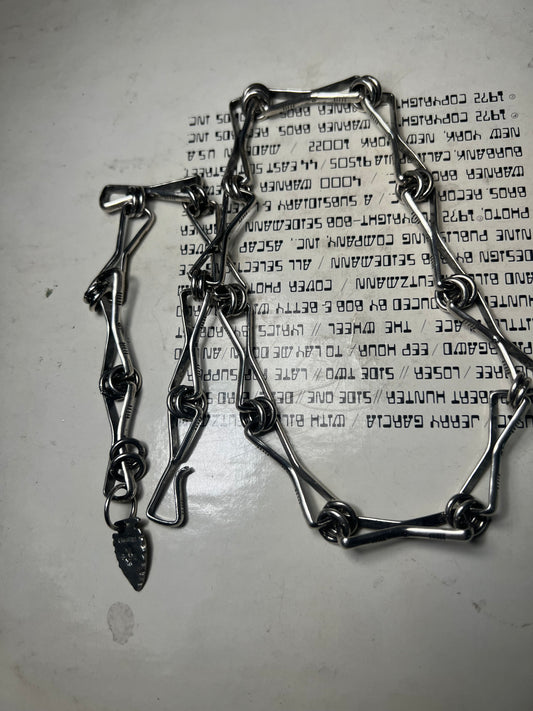 Hand stamped chain hour glass