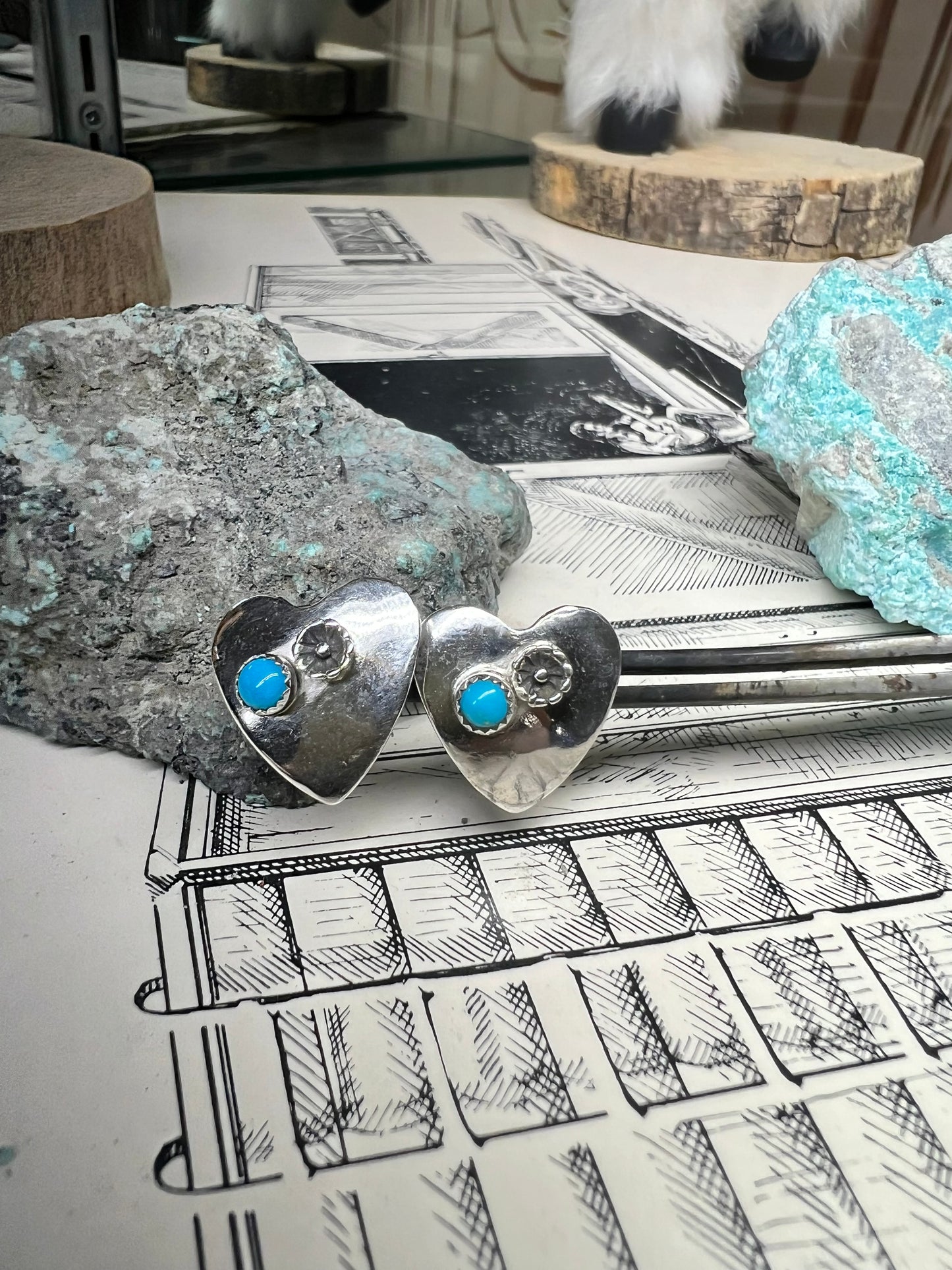 Polished Heart stud