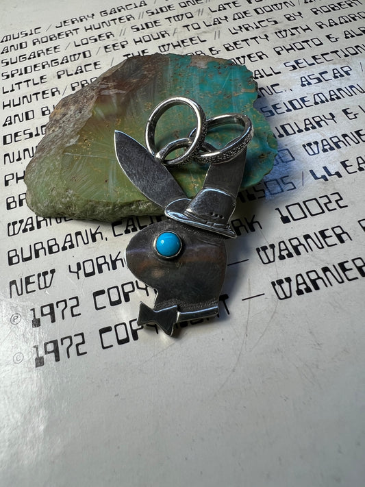 Cowboy bunny pendant