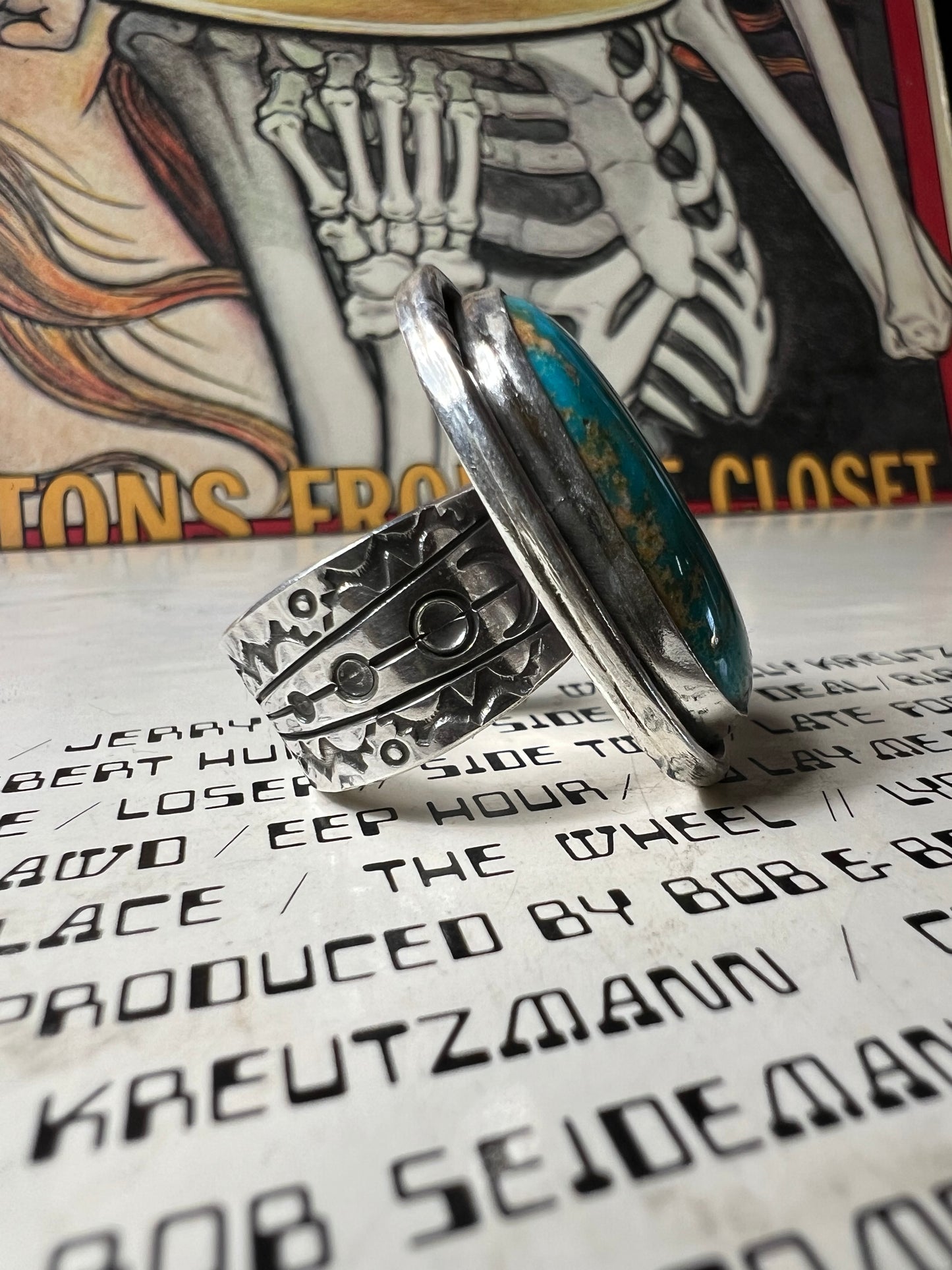 Blue Gem stamped ring