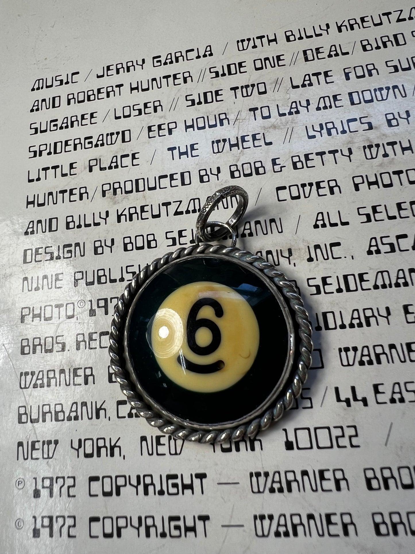 Billiard ball pendant