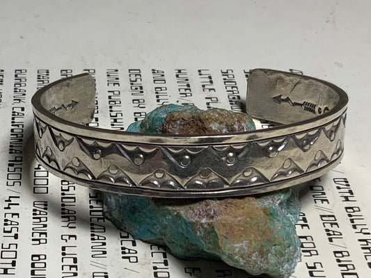 Hand stamped sterling bracelet