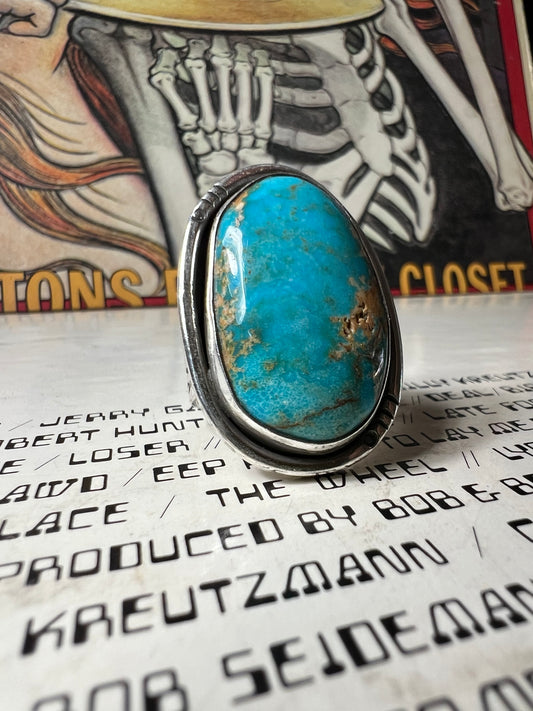 Blue Gem stamped ring