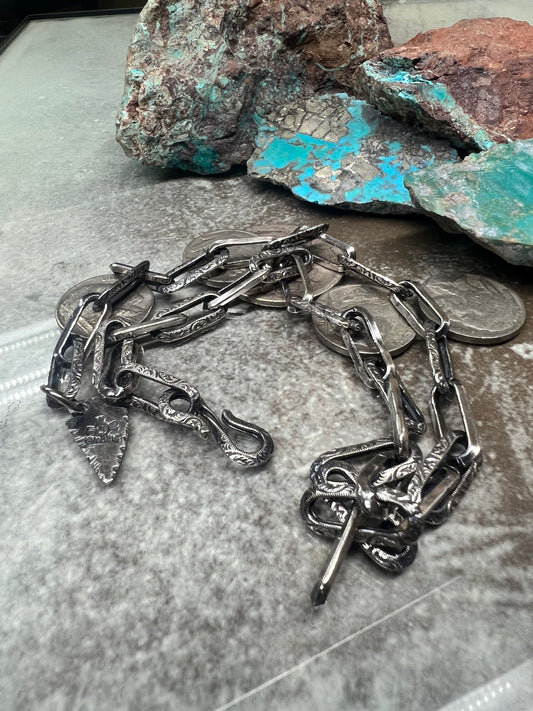 Floral Triangle Hand Made Chain 24”