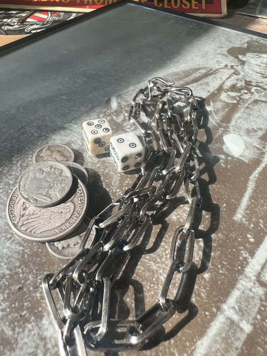 Smooth Triangle Hand Made Chain 24”